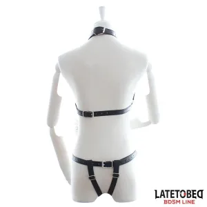 BH und Slip Bondage-Set mit Ketten von Latetobed BDSM Line