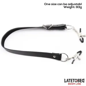Bein-Bondage-Gurt mit Klitorisklemmen von Latetobed BDSM Line