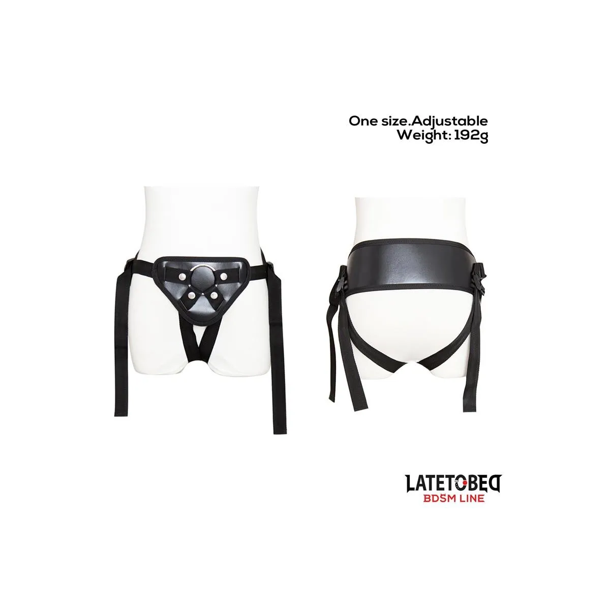Strapon-Harness mit Breitem, Verstellbarem Gurt von Latetobed BDSM Line | Fesselliebe.de