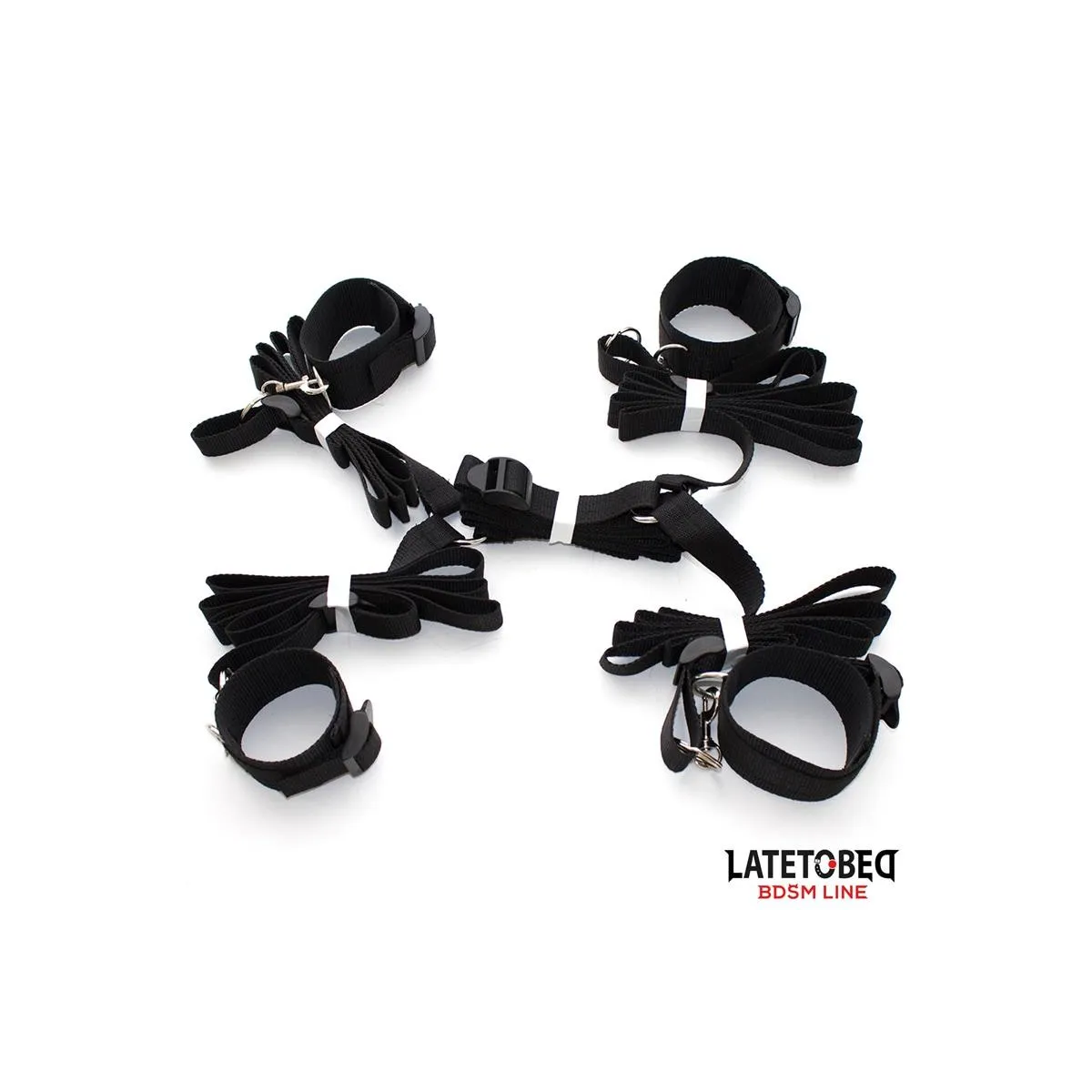 Nylon-Bondage-Fesselsystem für Das Bett (OHNE Haken) von Latetobed BDSM Line | Fesselliebe.de