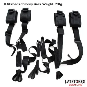 Nylon-Bondage-Fesselsystem für Das Bett (OHNE Haken) von Latetobed BDSM Line