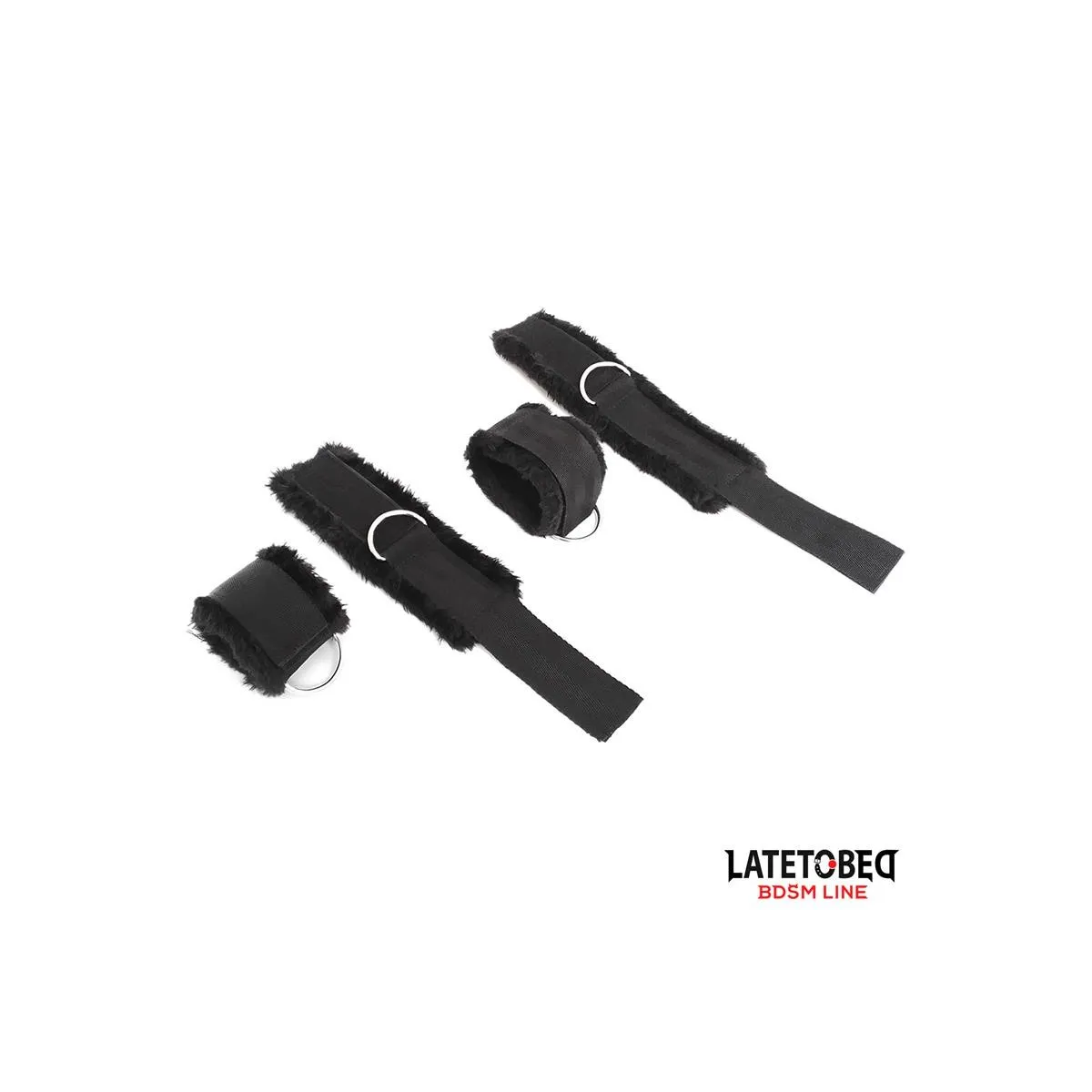 Lange Samt-Bondage-Fesseln für Das Bett, Verstellbar von Latetobed BDSM Line | Fesselliebe.de