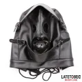 Sklavenhaube mit Augenmaske Atmungsaktiver Knebelball und Verstellbarer Mund von Latetobed BDSM Line