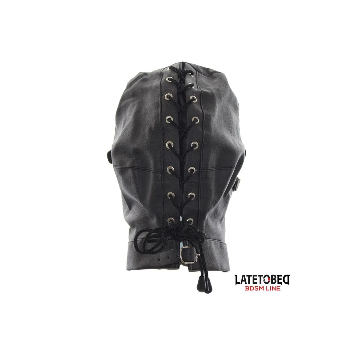 Sklavenhaube mit Augenmaske Atmungsaktiver Knebelball und Verstellbarer Mund von Latetobed BDSM Line | Fesselliebe.de