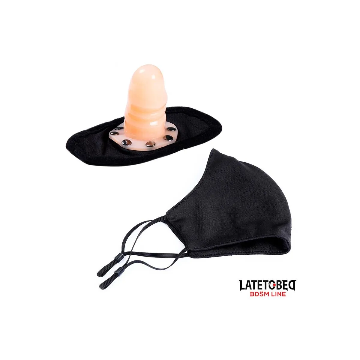 Gesichtsmaske mit 6 cm Abnehmbarem Dildo von Latetobed BDSM Line | Fesselliebe.de
