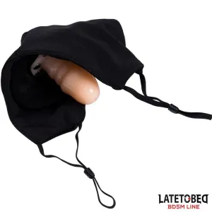 Gesichtsmaske mit 6 cm Abnehmbarem Dildo von Latetobed BDSM Line