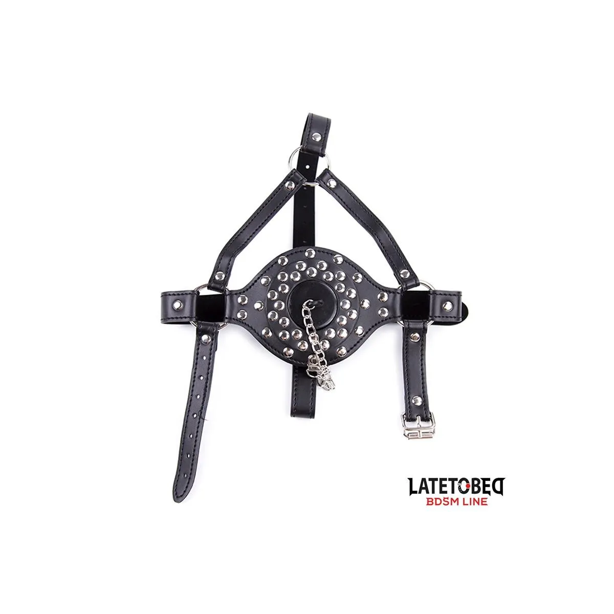 Gesichtsgeschirr mit Toilettendeckel-Knebel, Verstellbar von Latetobed BDSM Line | Fesselliebe.de