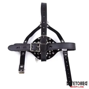 Gesichtsgeschirr mit Toilettendeckel-Knebel, Verstellbar von Latetobed BDSM Line