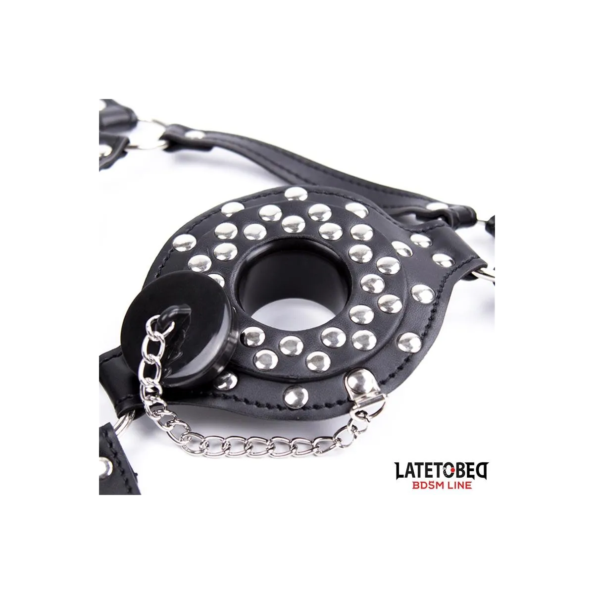 Gesichtsgeschirr mit Toilettendeckel-Knebel, Verstellbar von Latetobed BDSM Line | Fesselliebe.de