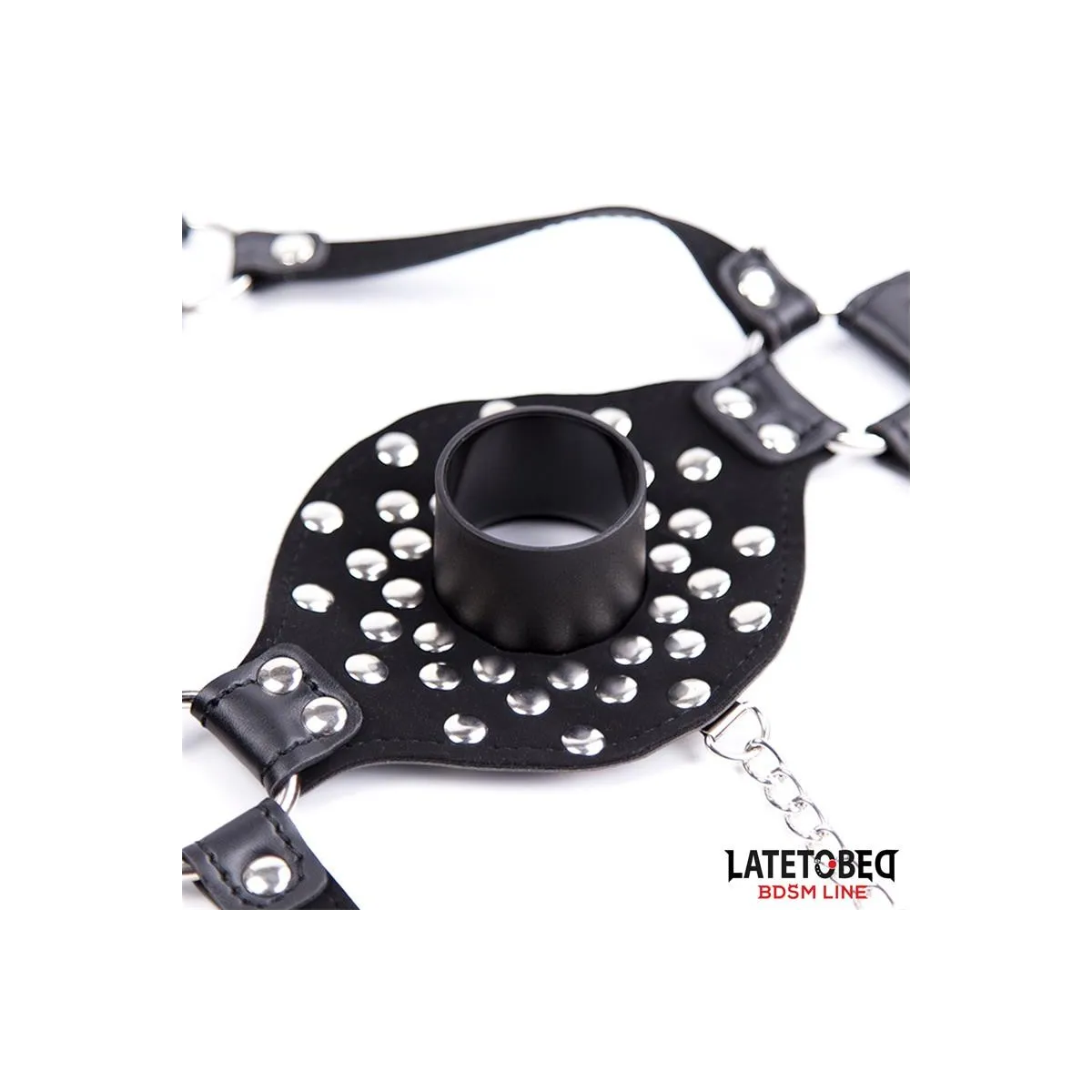 Gesichtsgeschirr mit Toilettendeckel-Knebel, Verstellbar von Latetobed BDSM Line | Fesselliebe.de