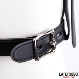 Gesichtsgeschirr mit Toilettendeckel-Knebel, Verstellbar von Latetobed BDSM Line | Fesselliebe.de