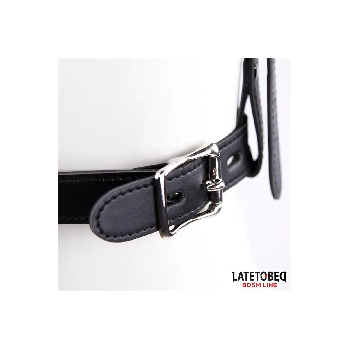 Gesichtsgeschirr mit Toilettendeckel-Knebel, Verstellbar von Latetobed BDSM Line | Fesselliebe.de