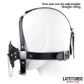 Gesichtsgeschirr mit Toilettendeckel-Knebel, Verstellbar von Latetobed BDSM Line