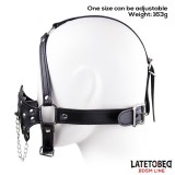 Gesichtsgeschirr mit Toilettendeckel-Knebel, Verstellbar von Latetobed BDSM Line | Fesselliebe.de