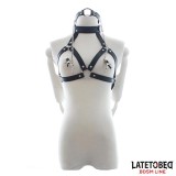 Bondage-BH mit Knebel und Nippelklemmen von Latetobed BDSM Line | Fesselliebe.de