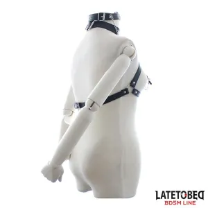 Bondage-BH mit Knebel und Nippelklemmen von Latetobed BDSM Line