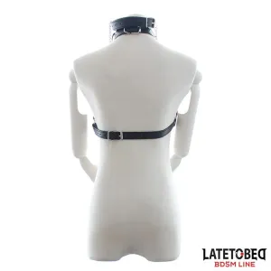 Bondage-BH mit Knebel und Nippelklemmen von Latetobed BDSM Line