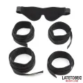 Fessel-3-Teiliges Set aus Augenbinde, Fussfesseln und Handfesseln, Verstellbar von Latetobed BDSM Line