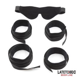 Fessel-3-Teiliges Set aus Augenbinde, Fussfesseln und Handfesseln, Verstellbar von Latetobed BDSM Line | Fesselliebe.de