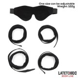 Fessel-3-Teiliges Set aus Augenbinde, Fussfesseln und Handfesseln, Verstellbar von Latetobed BDSM Line | Fesselliebe.de