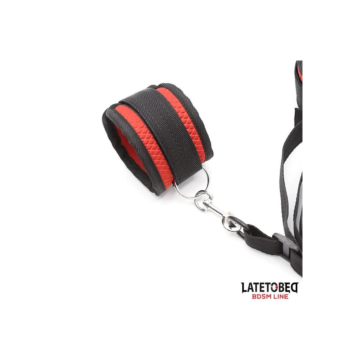Bettfessel-Set mit Augenbinde, Verstellbare Manschetten von Latetobed BDSM Line | Fesselliebe.de