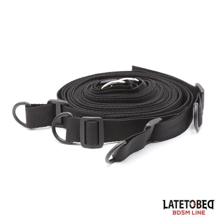 Bettfessel-Set mit Augenbinde, Verstellbare Manschetten von Latetobed BDSM Line | Fesselliebe.de