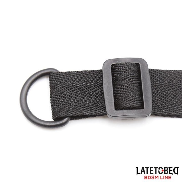 Bettfessel-Set mit Augenbinde, Verstellbare Manschetten von Latetobed BDSM Line | Fesselliebe.de