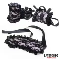 2-Teiliges Set aus Spitzen-Augenbinde und Handschellen von Latetobed BDSM Line