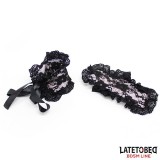 2-Teiliges Set aus Spitzen-Augenbinde und Handschellen von Latetobed BDSM Line | Fesselliebe.de
