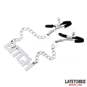 Nippelklemmen mit Kette - Bitch von Latetobed BDSM Line | Fesselliebe.de