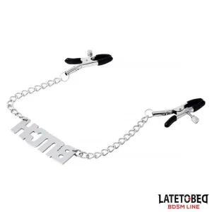 Nippelklemmen mit Kette - Bitch von Latetobed BDSM Line