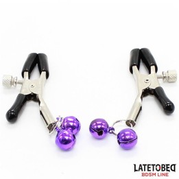 Nippelklemmen mit Glocke von Latetobed BDSM Line | Fesselliebe.de