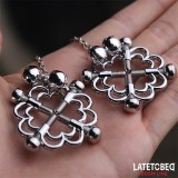 Metall-Blumen-Nippelklemmen mit Kette von Latetobed BDSM Line | Fesselliebe.de