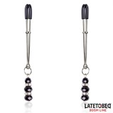 Nippelklemmen mit Glasperlen von Latetobed BDSM Line | Fesselliebe.de