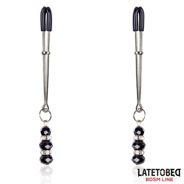 Nippelklemmen mit Glasperlen von Latetobed BDSM Line | Fesselliebe.de