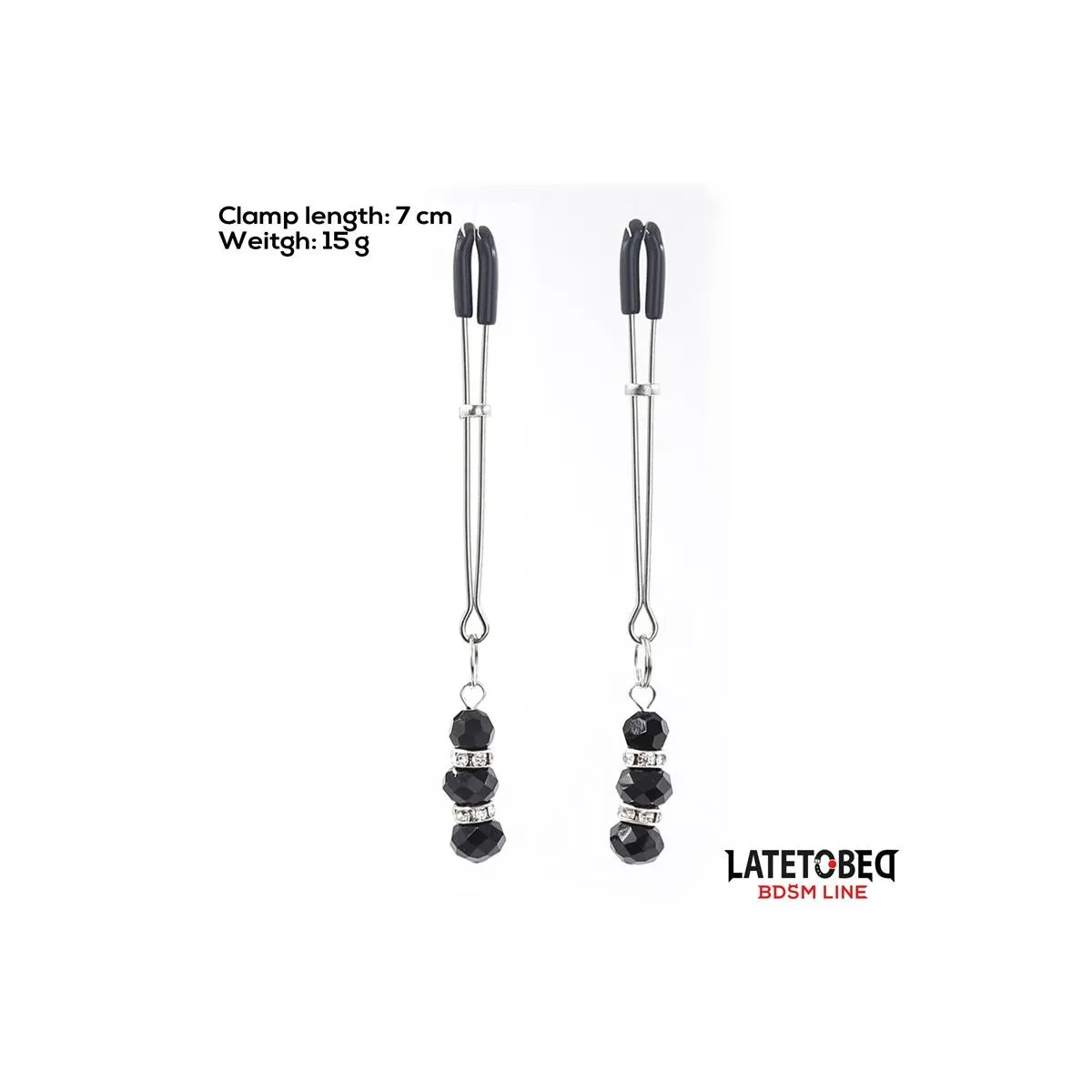Nippelklemmen mit Glasperlen von Latetobed BDSM Line | Fesselliebe.de