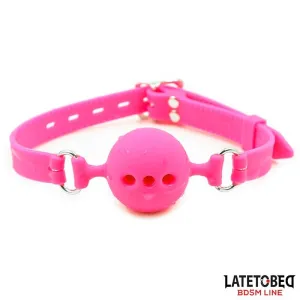 Atmungsaktiver Ballknebel aus Silikon S – 4 cm von Latetobed BDSM Line