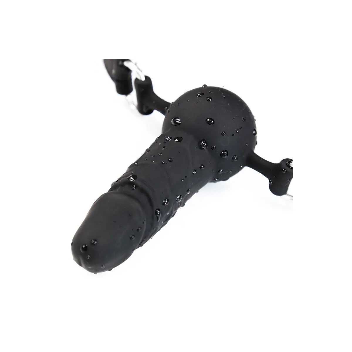 Verstellbarer Dildo-Ballknebel aus Silikon 36-52 cm von Latetobed BDSM Line | Fesselliebe.de