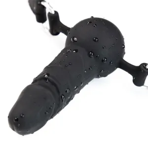 Verstellbarer Dildo-Ballknebel aus Silikon 36-52 cm von Latetobed BDSM Line