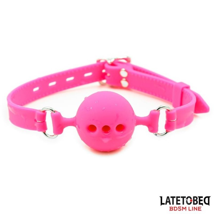 Atmungsaktiver Ballknebel aus Silikon M – 4,5 cm von Latetobed BDSM Line | Fesselliebe.de