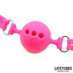 Atmungsaktiver Ballknebel aus Silikon M – 4,5 cm von Latetobed BDSM Line