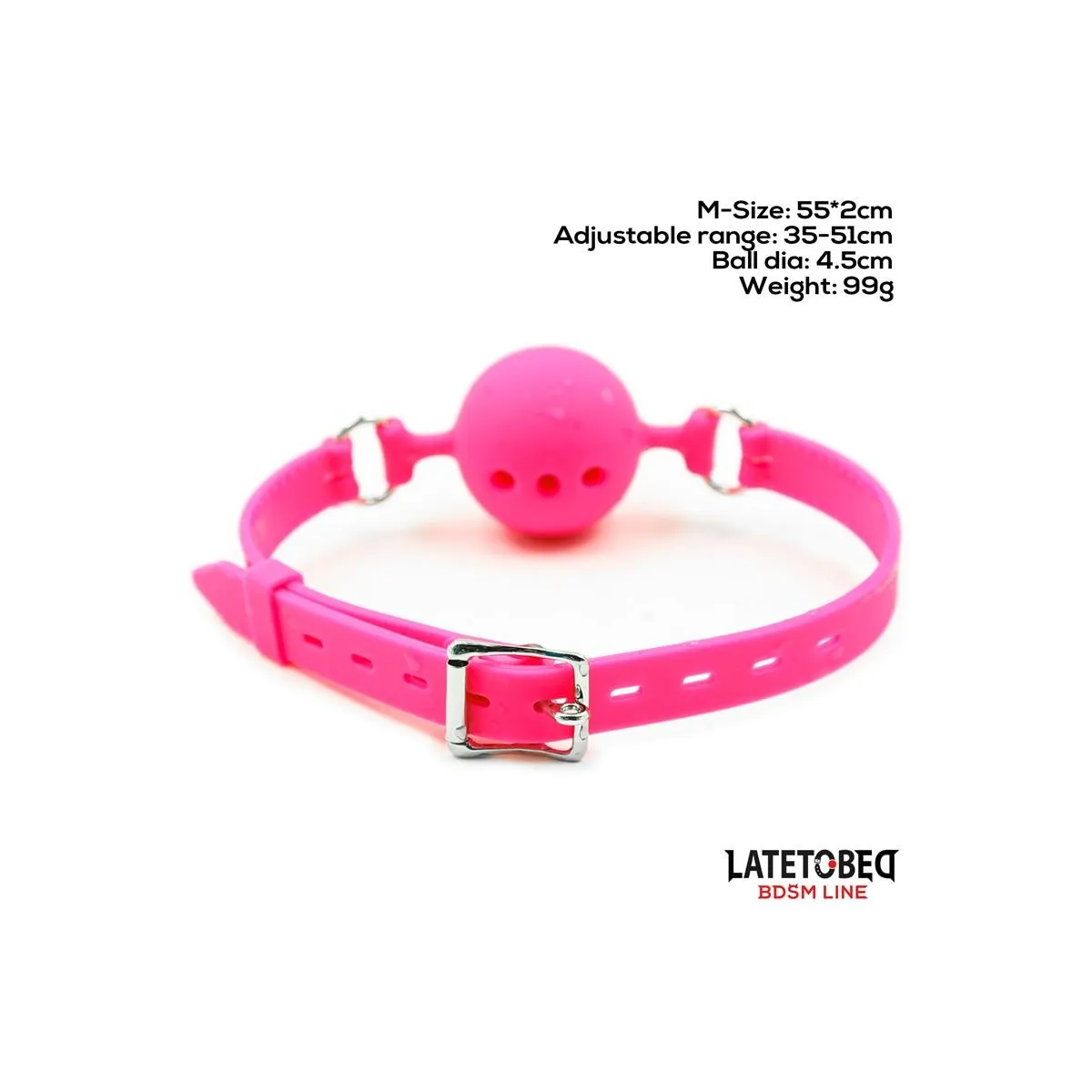 Atmungsaktiver Ballknebel aus Silikon M – 4,5 cm von Latetobed BDSM Line | Fesselliebe.de