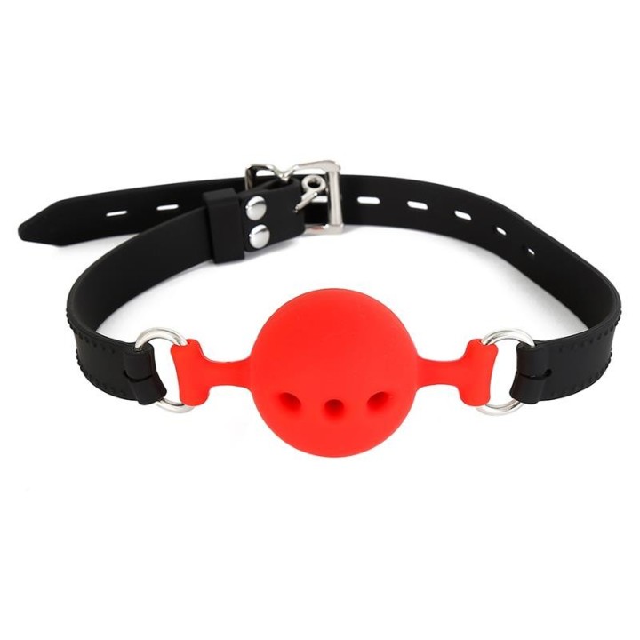 Silikon-Atmungsaktiver Ballknebel M – 4,5 cm von Latetobed BDSM Line | Fesselliebe.de