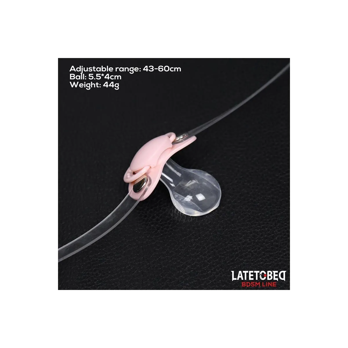 Schnuller-Knebelball Verstellbar 43–60 cm von Latetobed BDSM Line | Fesselliebe.de