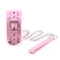 Halsband mit Leine Pastellrosa von Latetobed BDSM Line