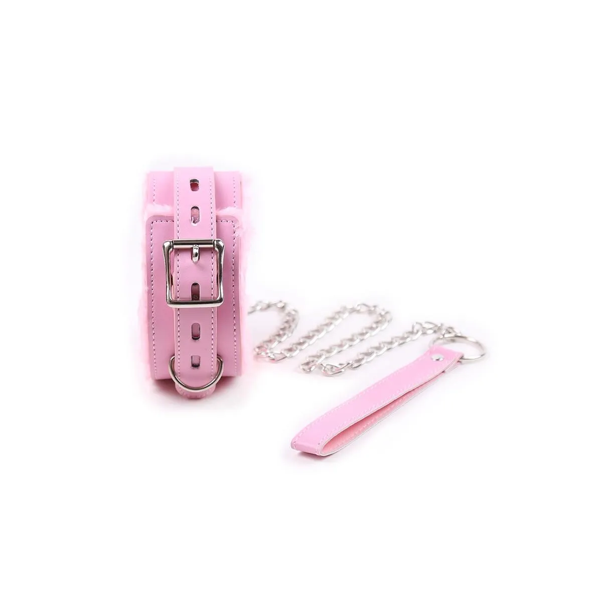 Halsband mit Leine Pastellrosa von Latetobed BDSM Line | Fesselliebe.de