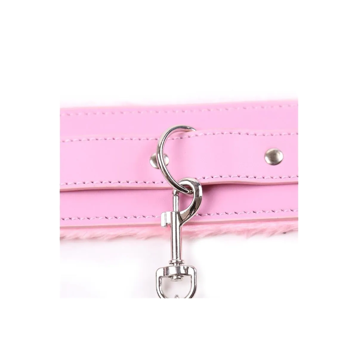 Halsband mit Leine Pastellrosa von Latetobed BDSM Line | Fesselliebe.de