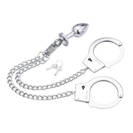Metall-Handschellen mit Analplug von Latetobed BDSM Line | Fesselliebe.de