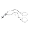 Metall-Handschellen mit Analplug von Latetobed BDSM Line