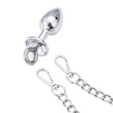 Metall-Handschellen mit Analplug von Latetobed BDSM Line | Fesselliebe.de